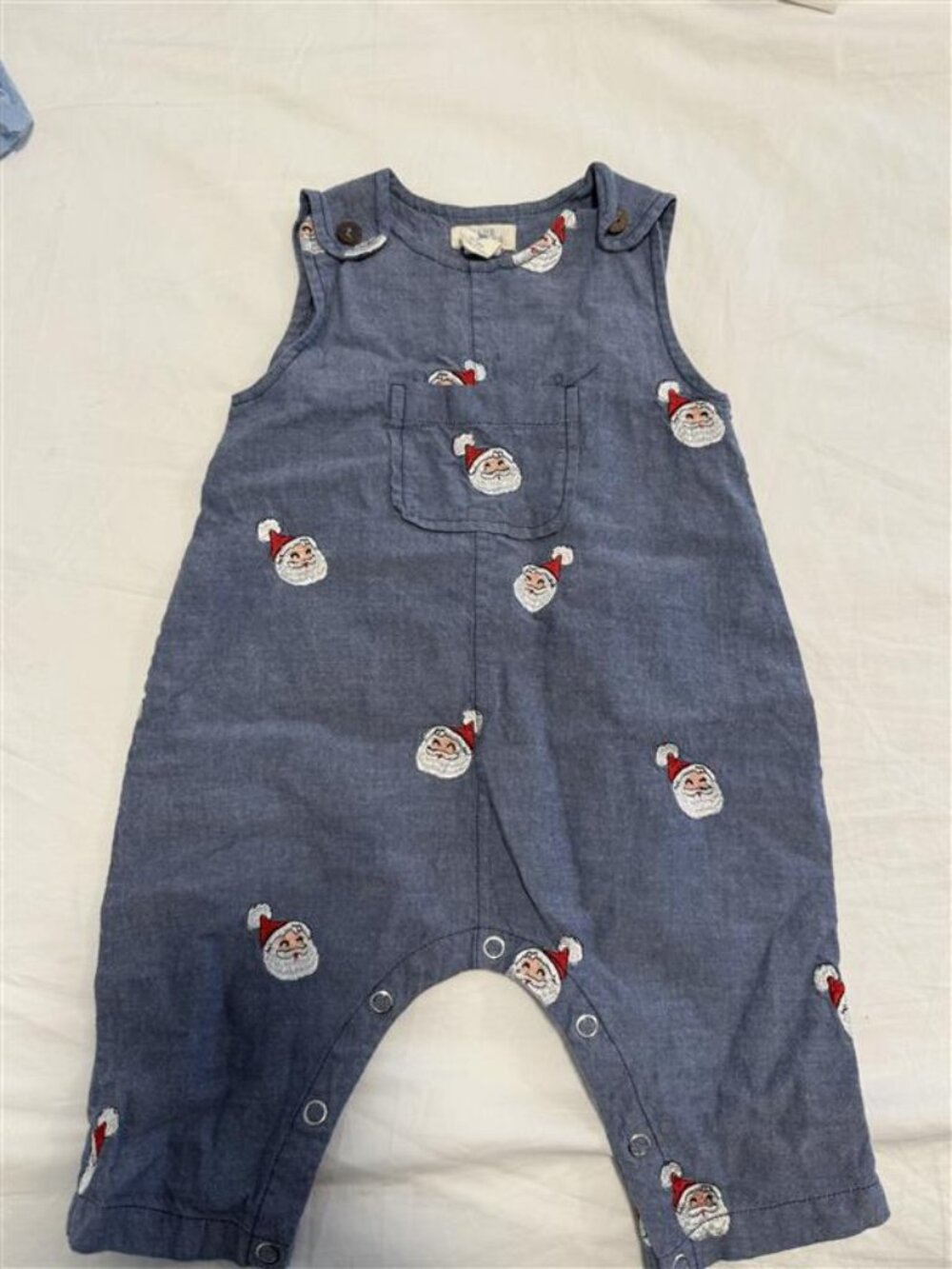 Pink Chicken Blue Rooster Santa Onesie- Size 6-12M